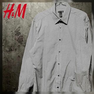 エイチアンドエム(H&M)の【H&M】Lsize ドレスシャツ ドット柄 スペード ハート US古着(シャツ)