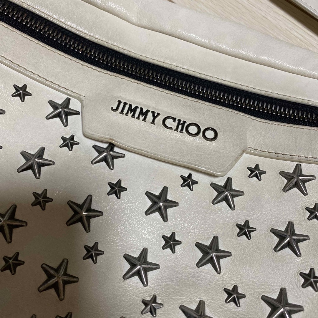 JIMMY CHOO(ジミーチュウ)のジミーチュウJIMMY CHOOレザーボディバッグ白 メンズのバッグ(ボディーバッグ)の商品写真