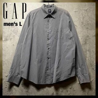 ギャップ(GAP)の【GAP】Lsize ドレスシャツ フォーマル ストライプ 長袖 US古着(シャツ)