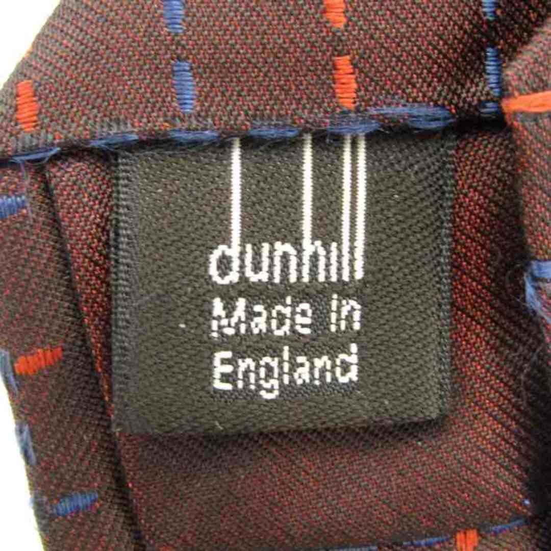 Dunhill(ダンヒル)のダンヒル ブランド ネクタイ 格子柄 点線 イギリス製 シルク メンズ ブラウン Dunhill メンズのファッション小物(ネクタイ)の商品写真