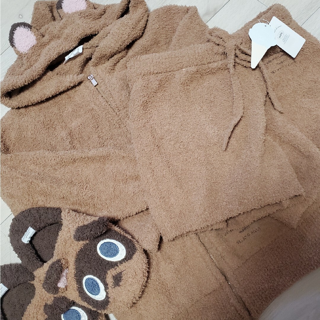 ジェラートピケ たぬきち あつ森 上下スリッパセット つぶきち ジェラートピケ たぬきち あつ森 上下スリッパセット つぶきち