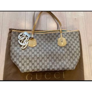 グッチ(Gucci)の【ハワイ限定品】グッチ トートバッグ GGキャンバス パテントレザー エナメル(トートバッグ)