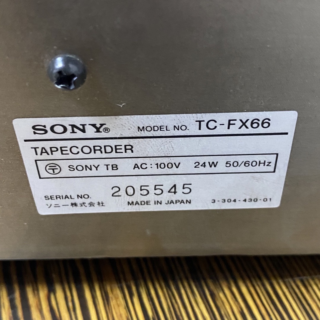 SONY(ソニー)のSONY TC-FX66 カセットデッキ スマホ/家電/カメラのオーディオ機器(その他)の商品写真