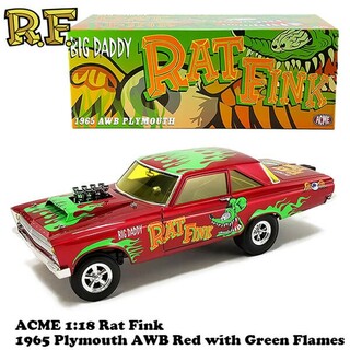 RAT FINK 1965 PLYMOUTH AWB Red(ミニカー)