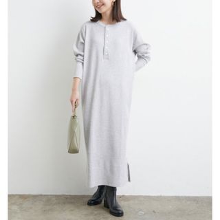 サロンアダムエロぺ(SALON adam et rope')の新品》【Hanes for SALON】THERMAL ONEPIECE(ロングワンピース/マキシワンピース)