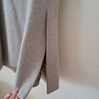 [送料込] ミックス グレー カシミア ロング コート