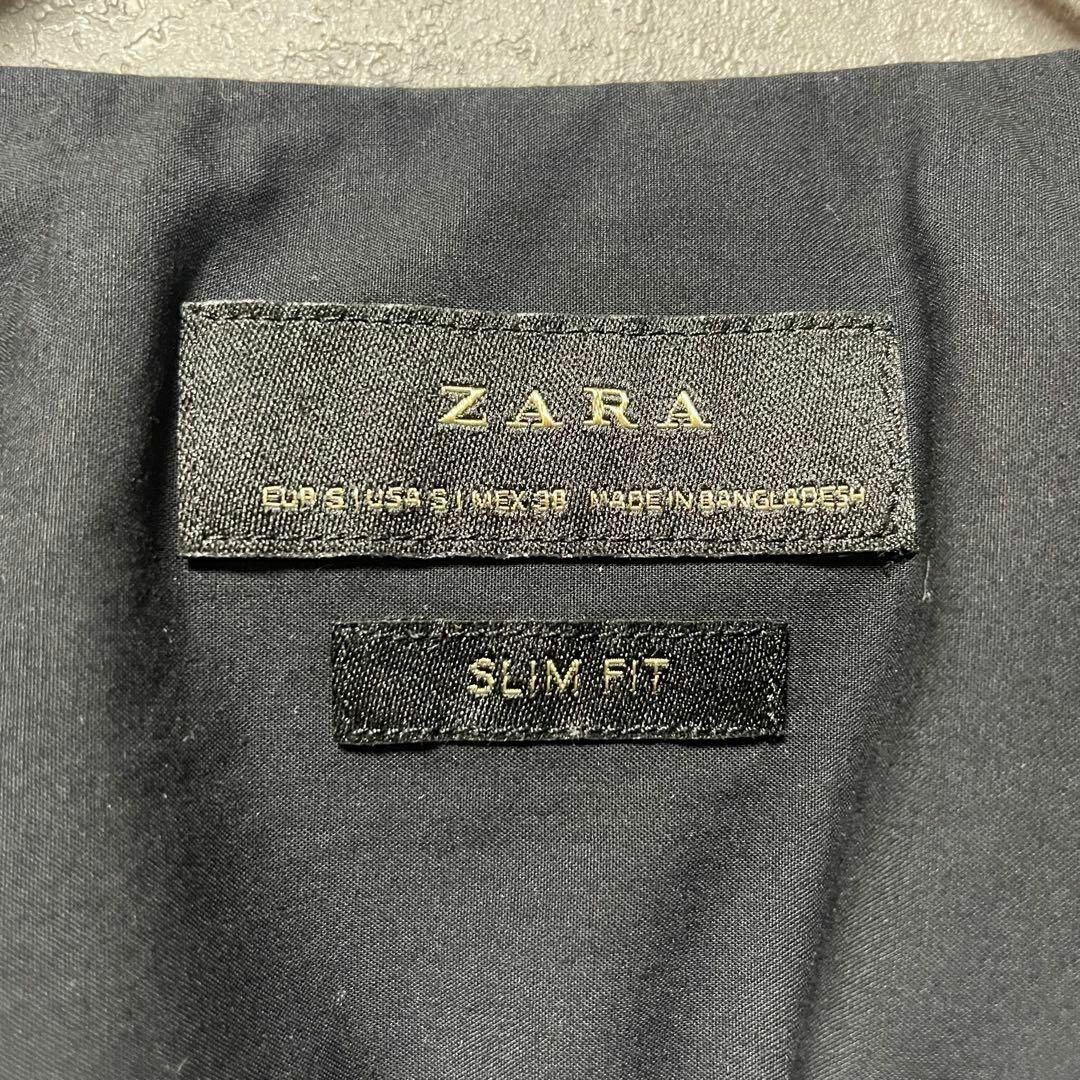 ZARA(ザラ)の【ZARA】Ssize ドレスシャツ カフス袖 モノトーン 長袖 US古着 メンズのトップス(シャツ)の商品写真