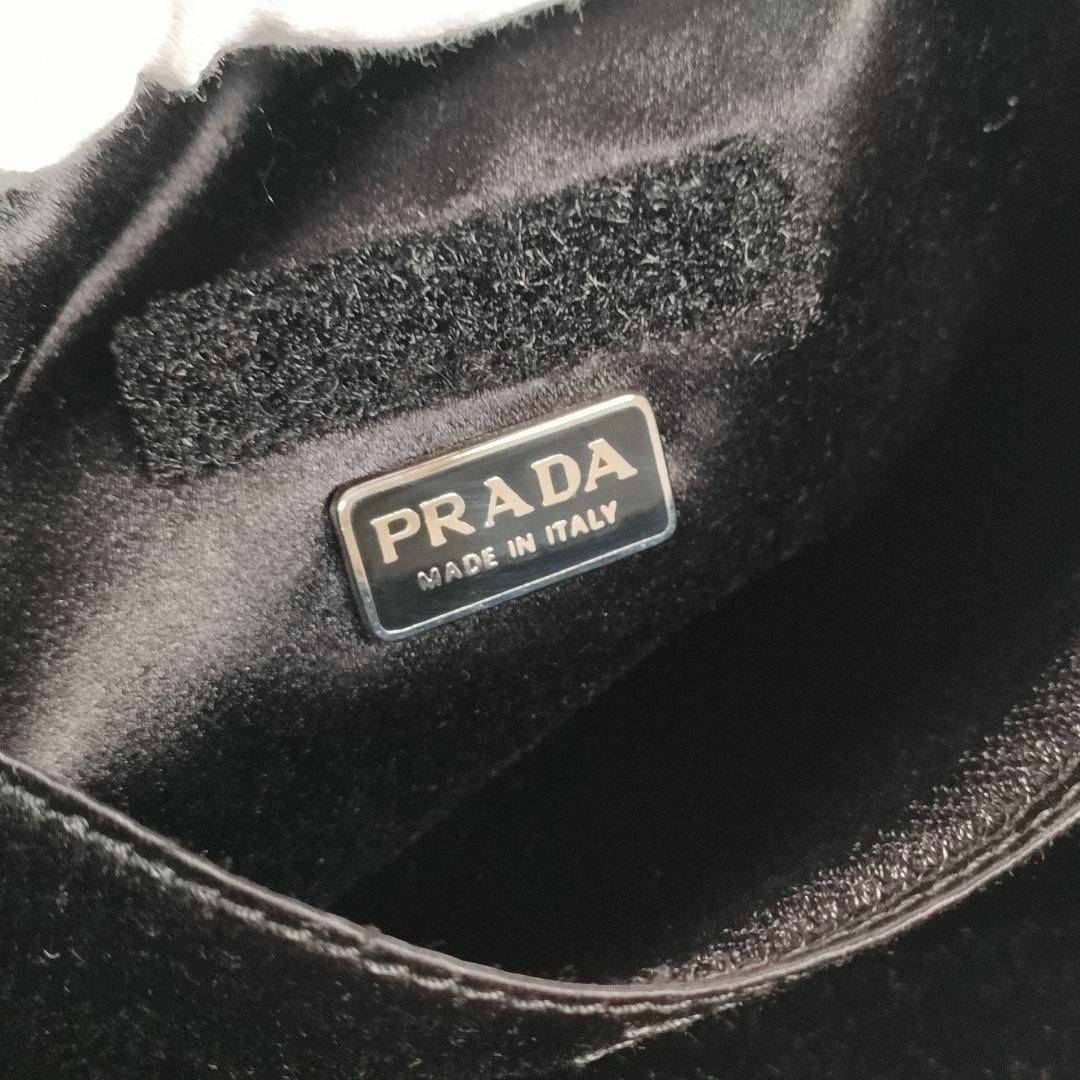 PRADA   美品 プラダ ハンドバッグ ビーズステッチ ハンドバッグ