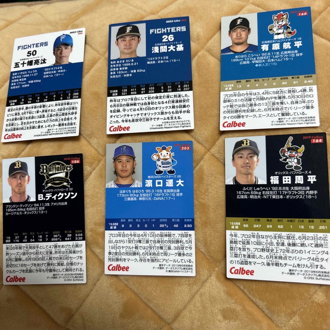 「値下げ」プロ野球チップスカード　日ハム、オリックス チケットのスポーツ(野球)の商品写真