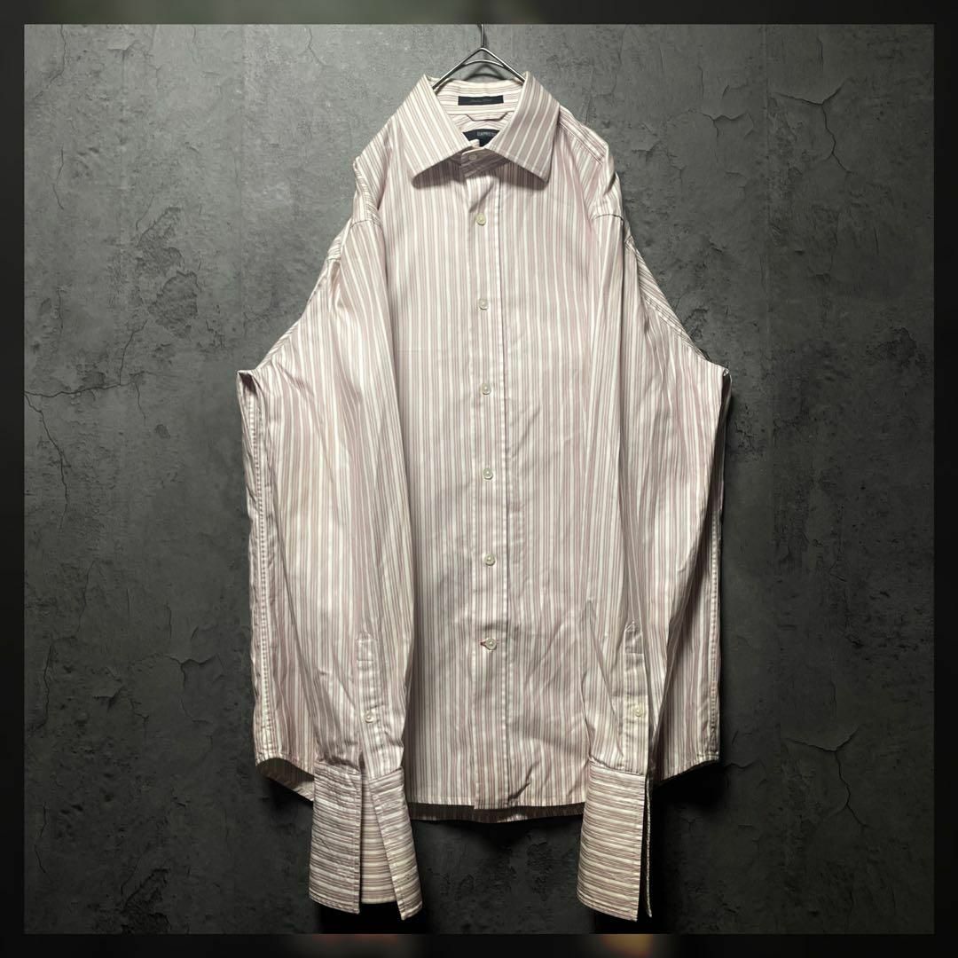 EXPRESS(エクスプレス)の【EXPRESS】Msize ストライプ ドレスシャツ カフス袖 US古着 メンズのトップス(シャツ)の商品写真