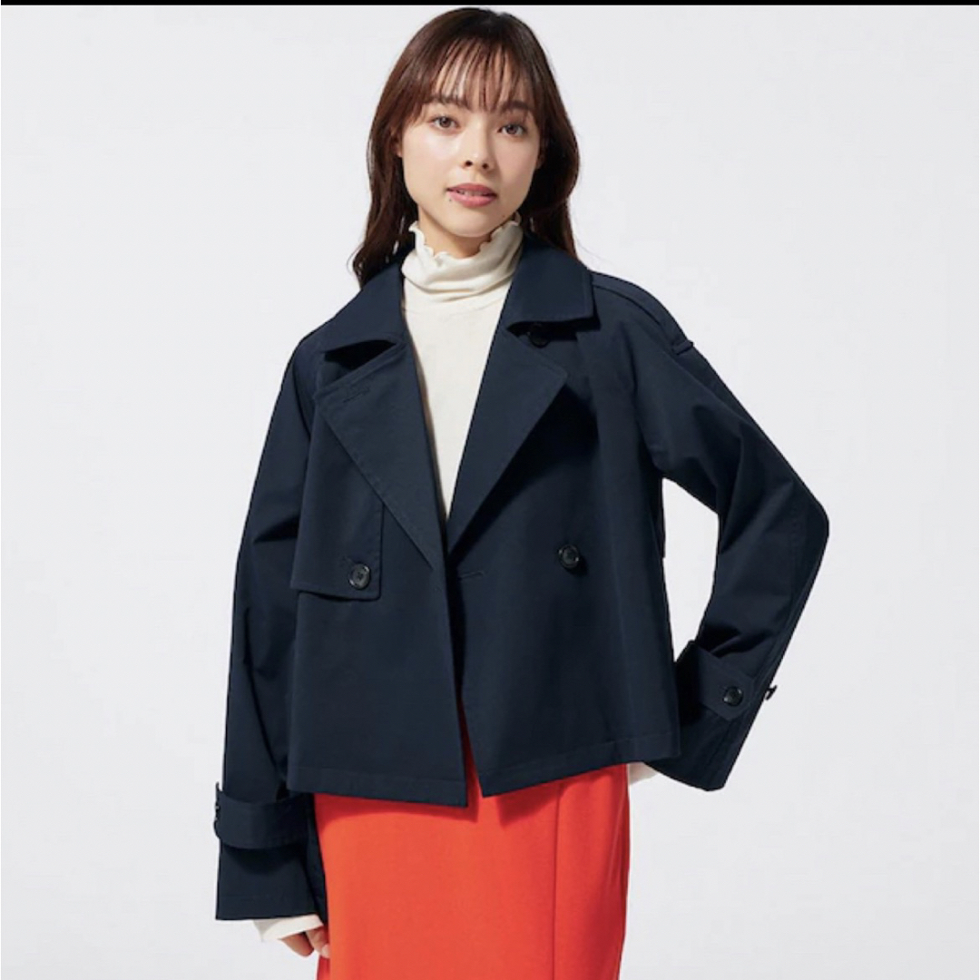 GU - GU ショートトレンチコート ネイビーの通販 by ☺︎ shop