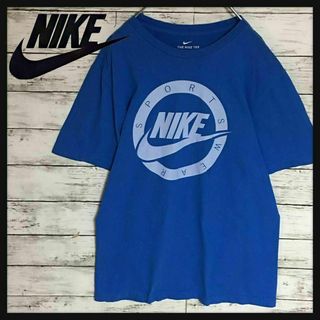 ナイキ Tシャツ・カットソー(メンズ)(ブルー・ネイビー/青色系)の