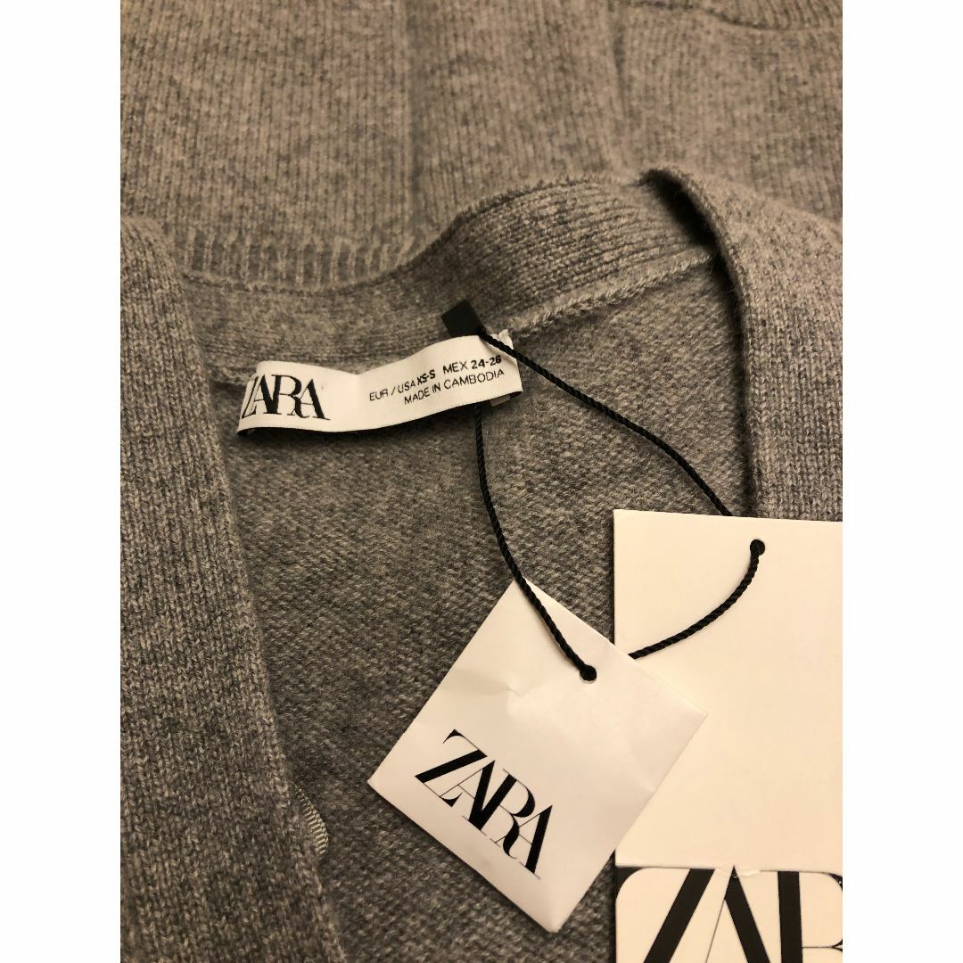 ZARA(ザラ)の新品 ZARA XS-S カシミヤ 100% カーディガン セーター ニット レディースのトップス(ニット/セーター)の商品写真