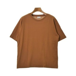 DRIES VAN NOTEN ドリスヴァンノッテン カットソー トップス ブラウン系 XS ノースリーブ ラウンドネック スパンコール フリンジ コットン 綿 22春夏 おしゃれ シンプル 無地 【レディース】【美品】