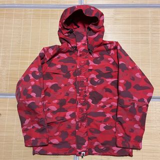 a bathing ape 迷彩パーカー レッド