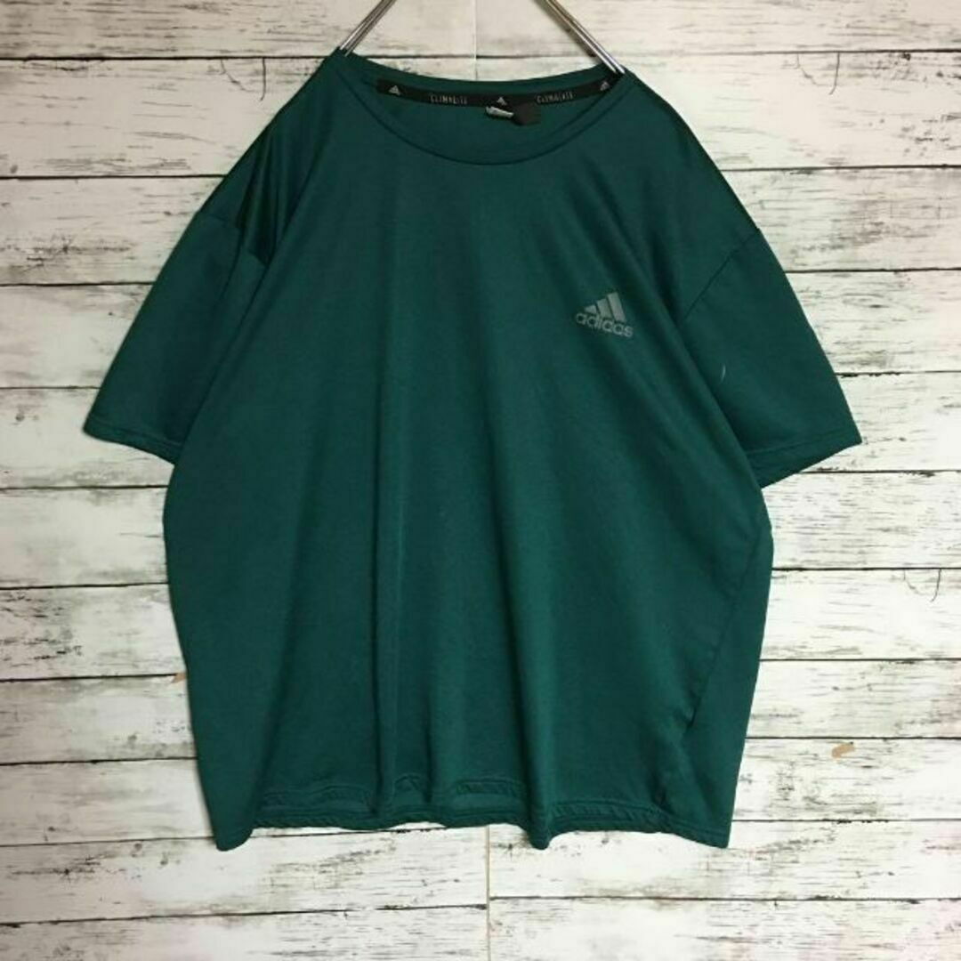 adidas(アディダス)の【人気カラーグリーン】アディダス　半袖スポーツTシャツ　XLサイズ　K118 メンズのトップス(Tシャツ/カットソー(半袖/袖なし))の商品写真