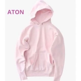 ATON - 【新品】エイトン ATON パーカー ユニセックス ピンク 完売の ...