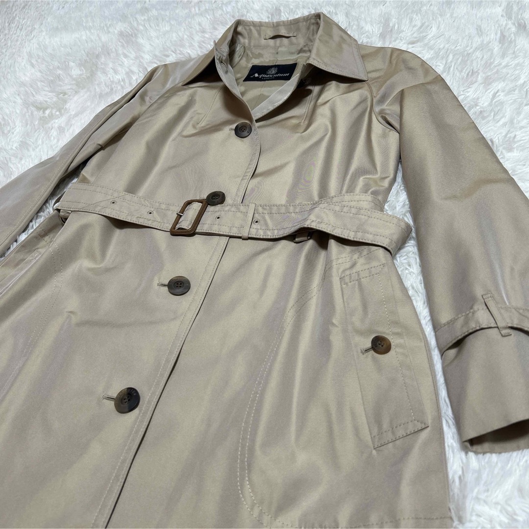 ◎シルク100%◎Aquascutum アクアスキュータム ロングコート M