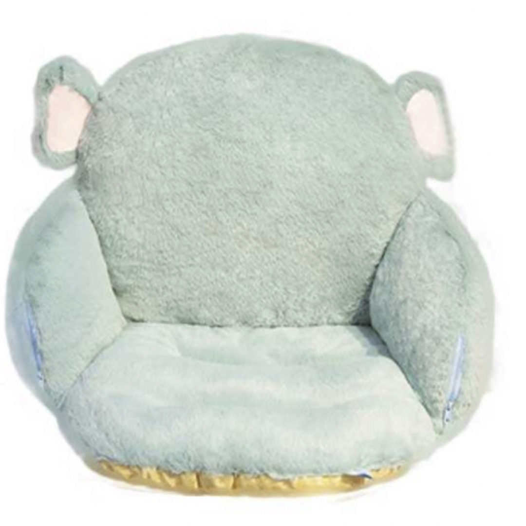 椅子 ゾウ 象 クッション 座椅子 ブルーグレー ぬいぐるみ 抱き枕 アニマル