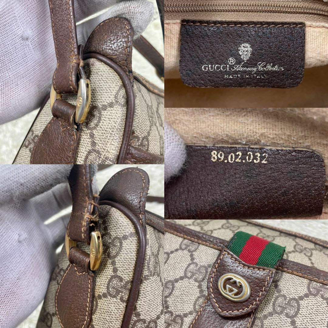 Gucci(グッチ)のオールドグッチ アクセコ ショルダーバッグ シェリーライン PVC 茶 レディースのバッグ(ショルダーバッグ)の商品写真