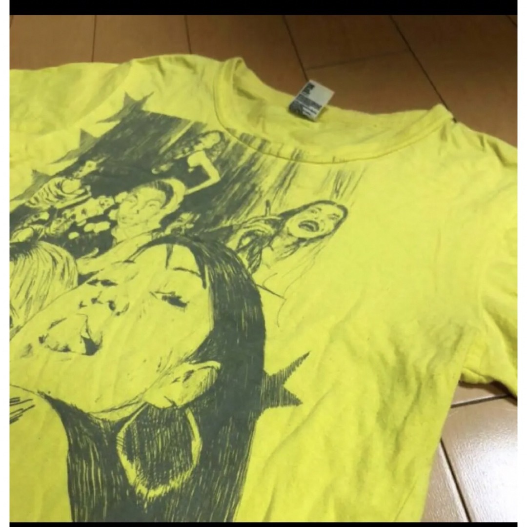 Design Tshirts Store graniph(グラニフ)のグラニフイエローコットンカットソー メンズのトップス(Tシャツ/カットソー(七分/長袖))の商品写真