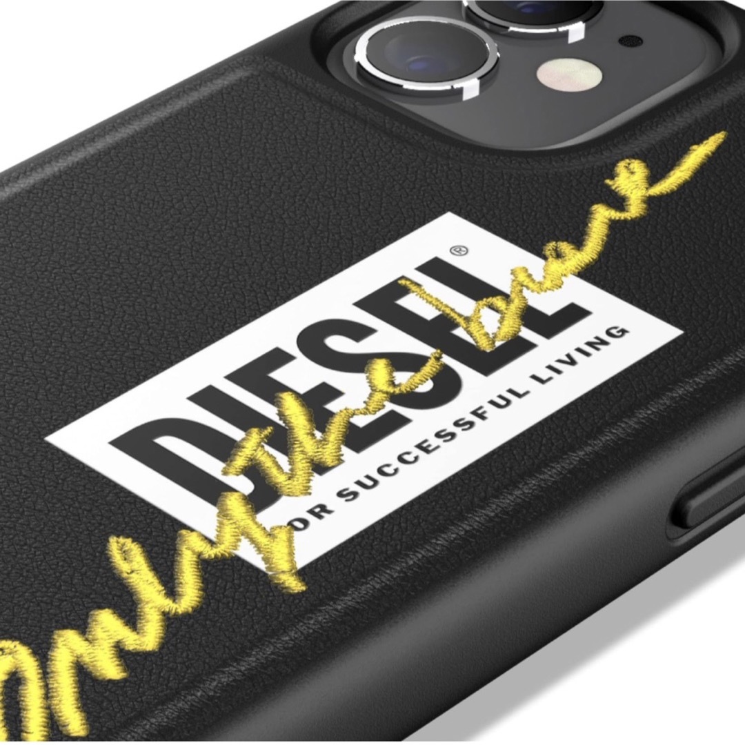 DIESEL(ディーゼル)のディーゼル iPhone12mini ブラック イエローケース DIESEL スマホ/家電/カメラのスマホアクセサリー(iPhoneケース)の商品写真