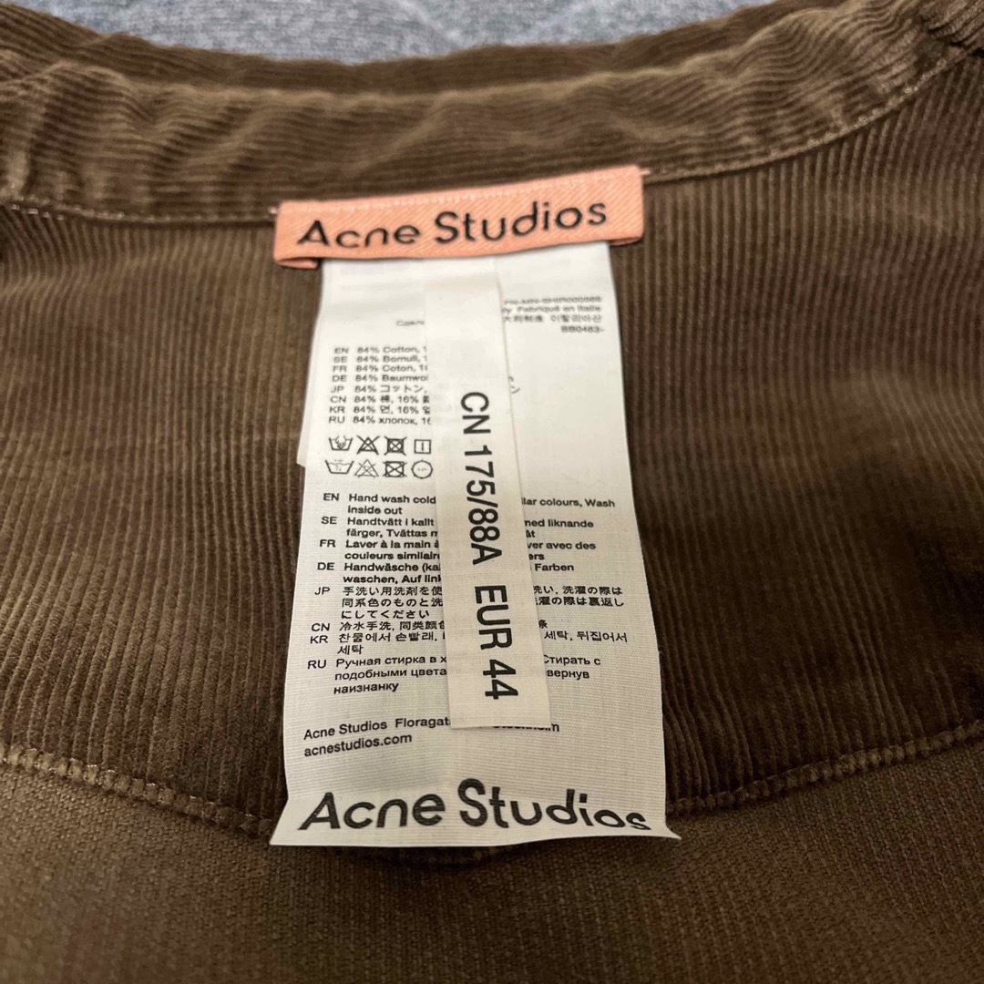 acne studios コーデュロイボタンアップシャツ