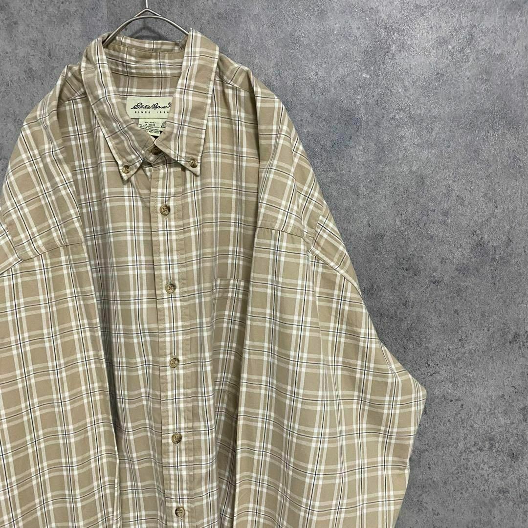 Eddie Bauer - 90S エディーバウアー BDシャツ チェック メンズXXL
