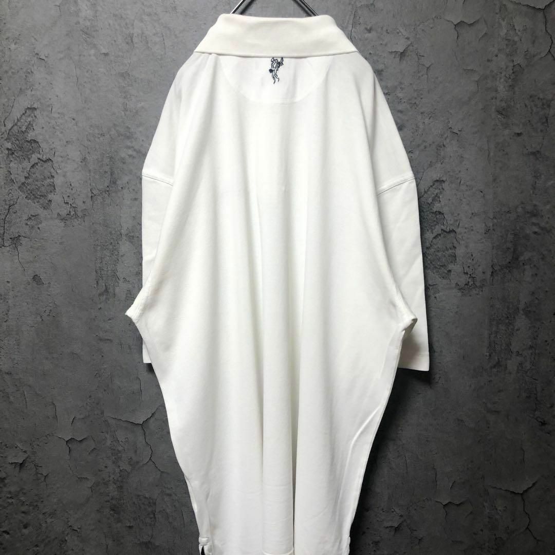 Ashworth(アシュワース)の【Ashworth】Lsize ポロシャツ ゴルフ モノトーン US古着 白 メンズのトップス(ポロシャツ)の商品写真