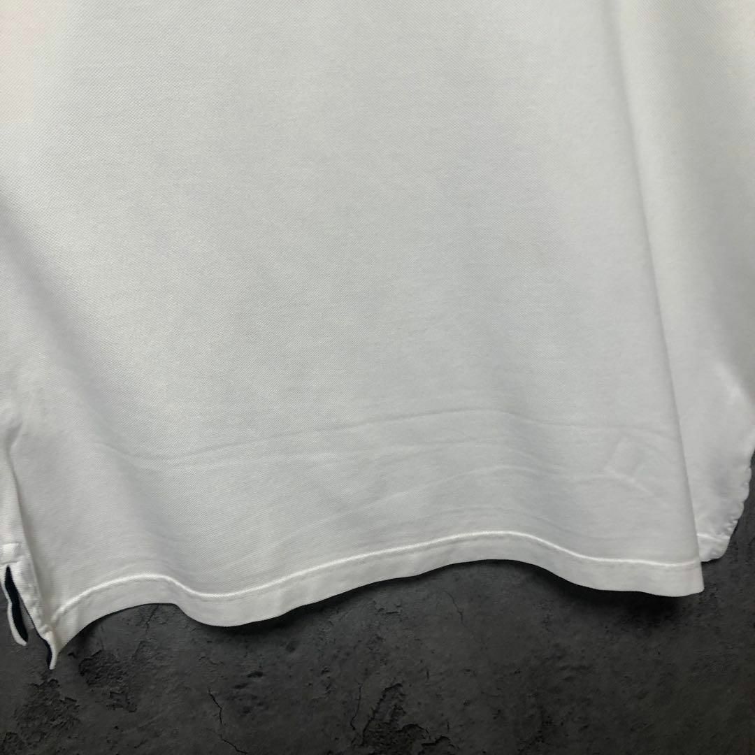 Ashworth(アシュワース)の【Ashworth】Lsize ポロシャツ ゴルフ モノトーン US古着 白 メンズのトップス(ポロシャツ)の商品写真