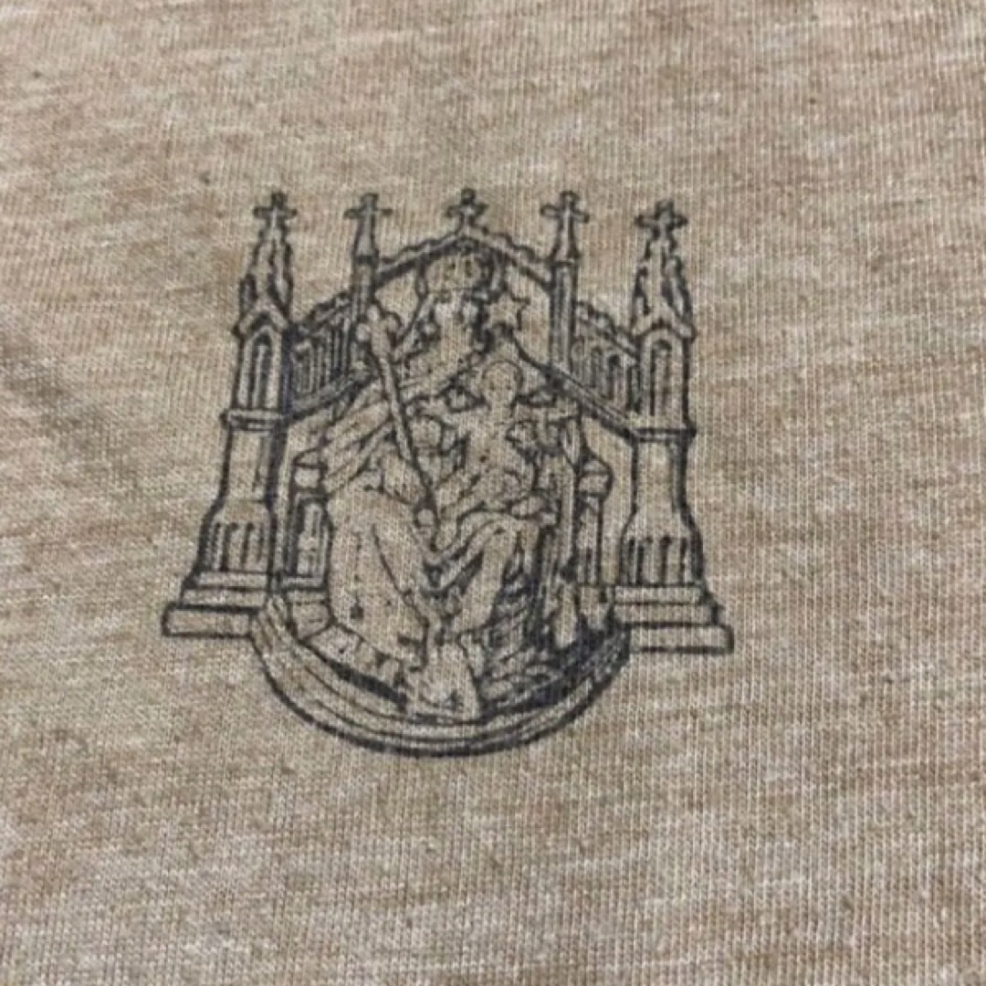 Design Tshirts Store graniph(グラニフ)のグラニフアイボリー×ブラウン7分カットソー メンズのトップス(Tシャツ/カットソー(七分/長袖))の商品写真
