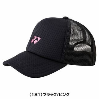 ヨネックス(YONEX)の ヨネックス メッシュキャップ ブラック ピンク(ウェア)