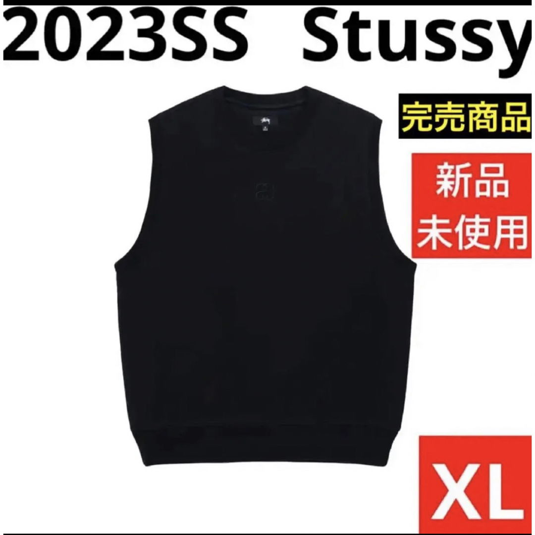 新品stussy　photo　Jacquard　vest　ニットベスト男女兼用L