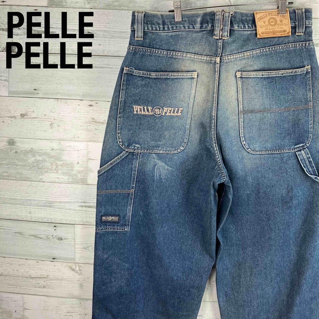 PELLE PELLE - PELLEPELLE ペレペレ 刺繍 w36 バギーワイドデニム ...