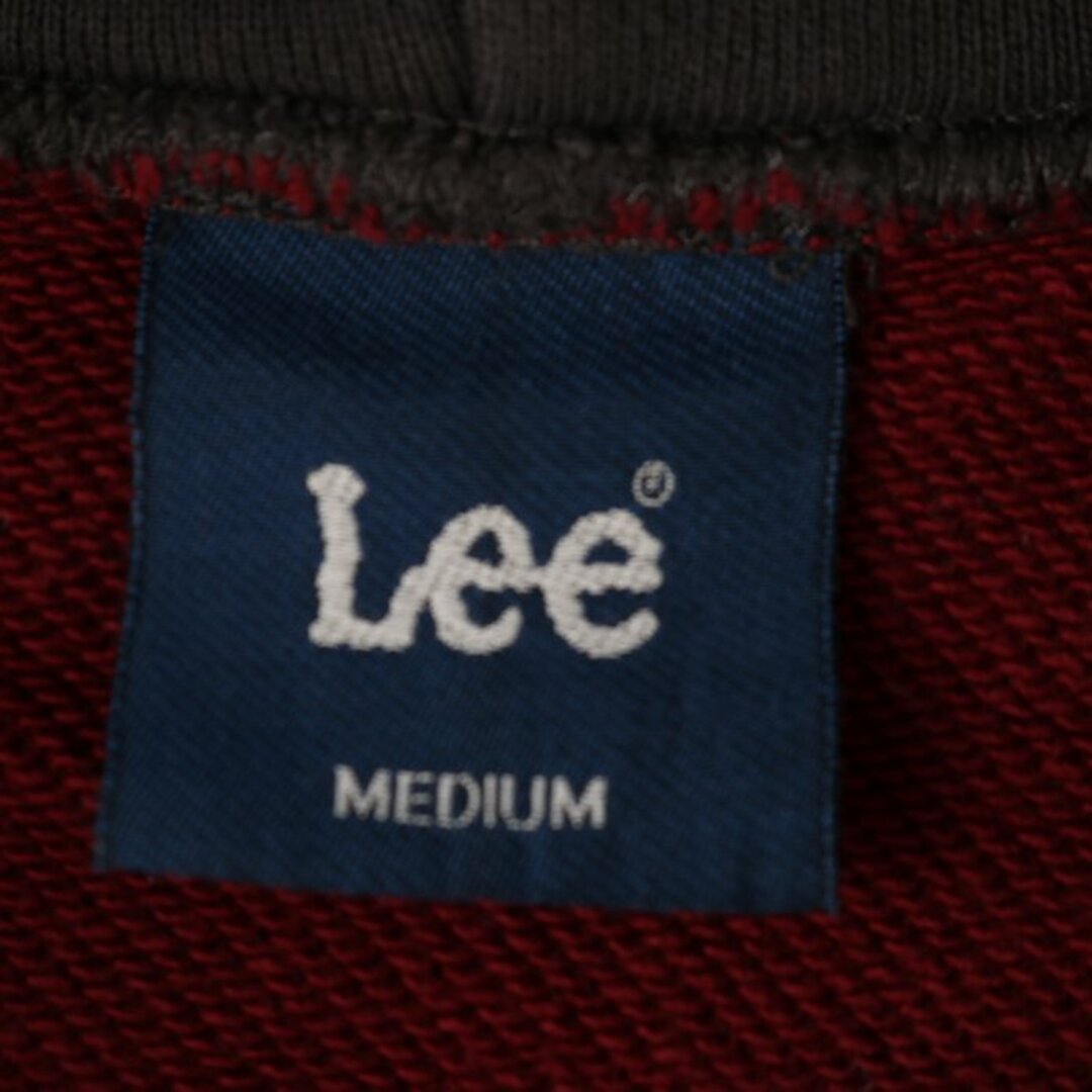 Lee(リー)のリー パーカー フーディー 長袖 コットン100% ロゴ 無地 トップス メンズ Mサイズ ワインレッド Lee メンズのトップス(パーカー)の商品写真