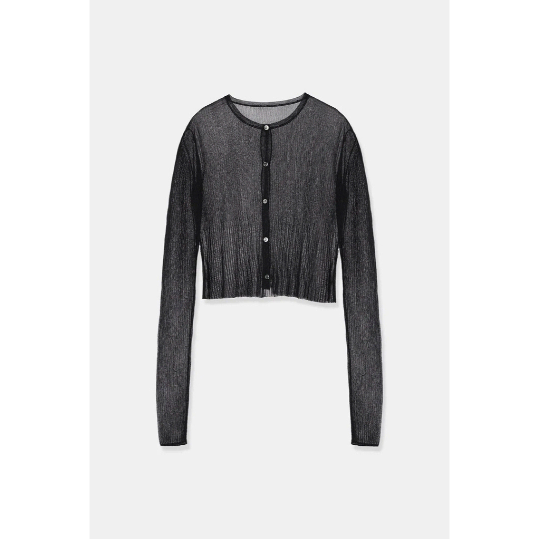 louren sheer short knit cardigan【新品】 | フリマアプリ ラクマ