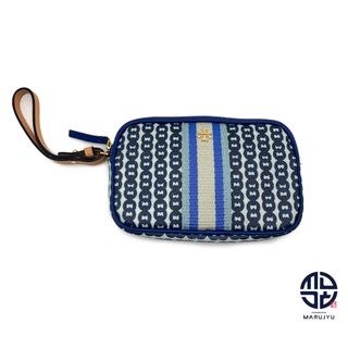 トリーバーチ(Tory Burch)のToryBurch トリーバーチ GEMINI LINK ジェミニリンク リストレット ポーチ 小物入れ ミニポーチ ブルー(ポーチ)