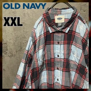 オールドネイビー(Old Navy)の【OLD NAVY】2XL チェックシャツ タータンチェック US古着(シャツ)