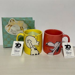 スヌーピー(SNOOPY)の【新品未使用】Afternoon Tea×Peanuts 70周年限定 マグ☆(グラス/カップ)