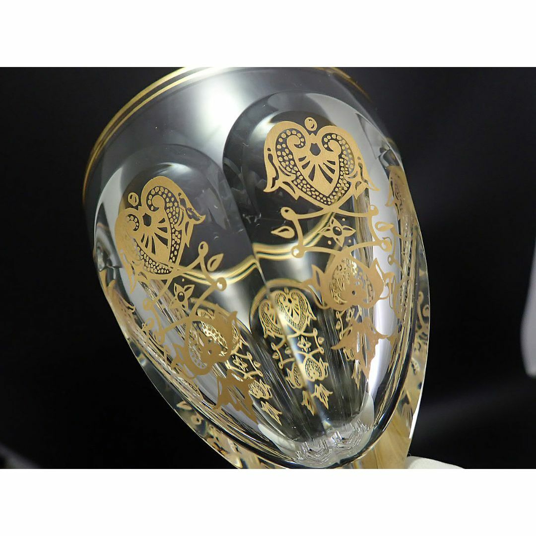 Baccarat(バカラ)のG372 訳あり バカラ アルクール エンパイア ワイン グラス 金彩 冷酒 インテリア/住まい/日用品のキッチン/食器(グラス/カップ)の商品写真