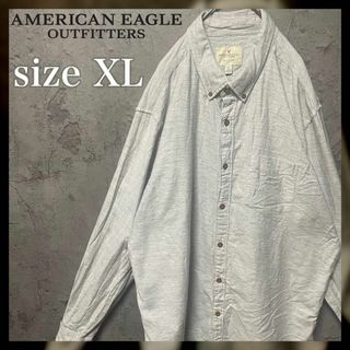 アメリカンイーグル(American Eagle)の【アメリカンイーグル】XLsize フランネルシャツ 無地 US古着(シャツ)