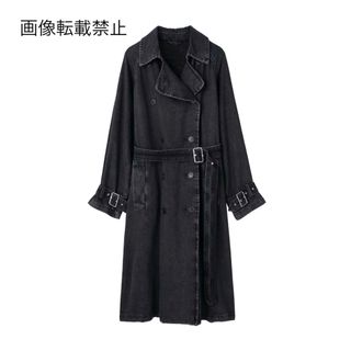 🤎10月新作🎻12411◆デニム トレンチコート ロングコート(トレンチコート)