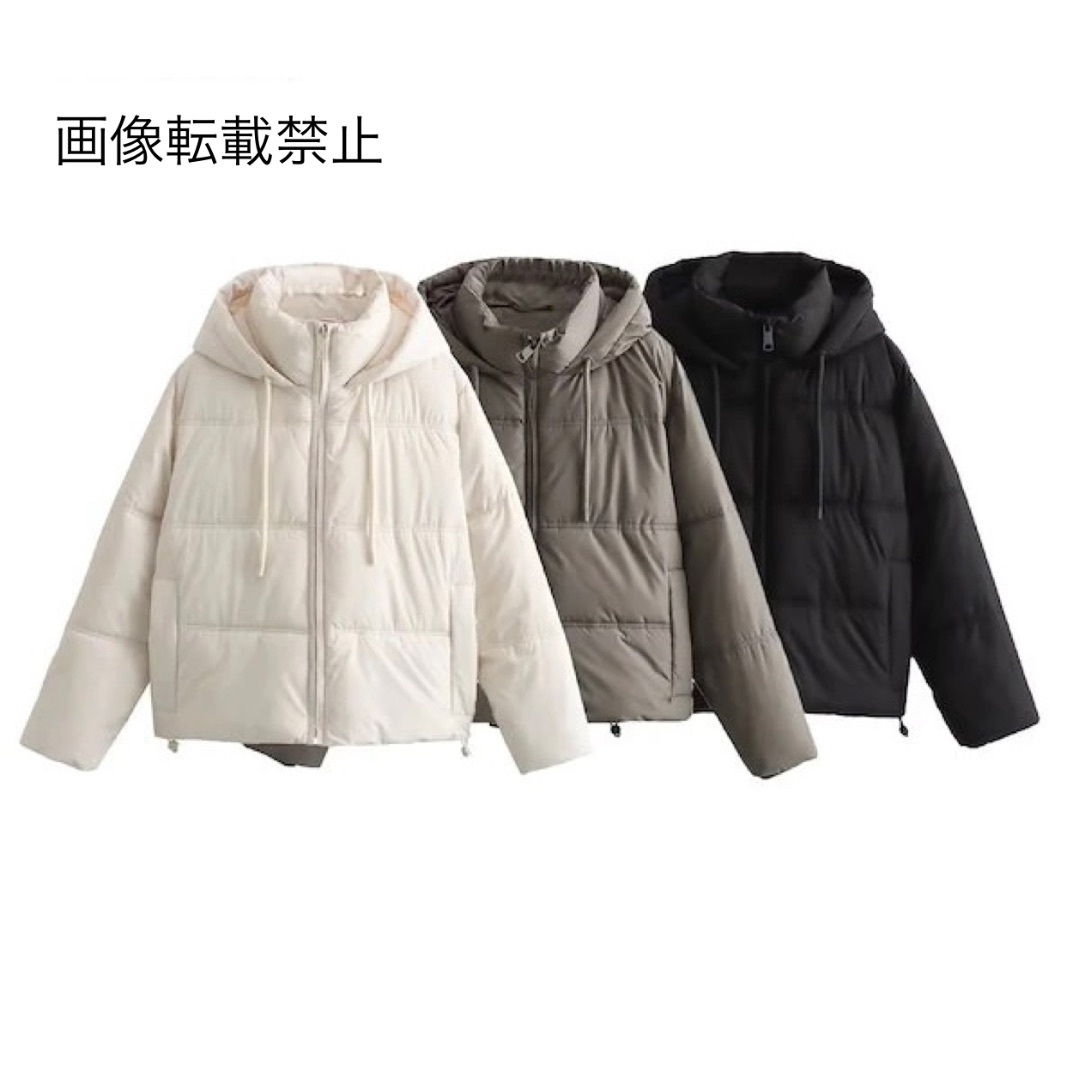 10月新作12413◆3color フード付き ダウンコート