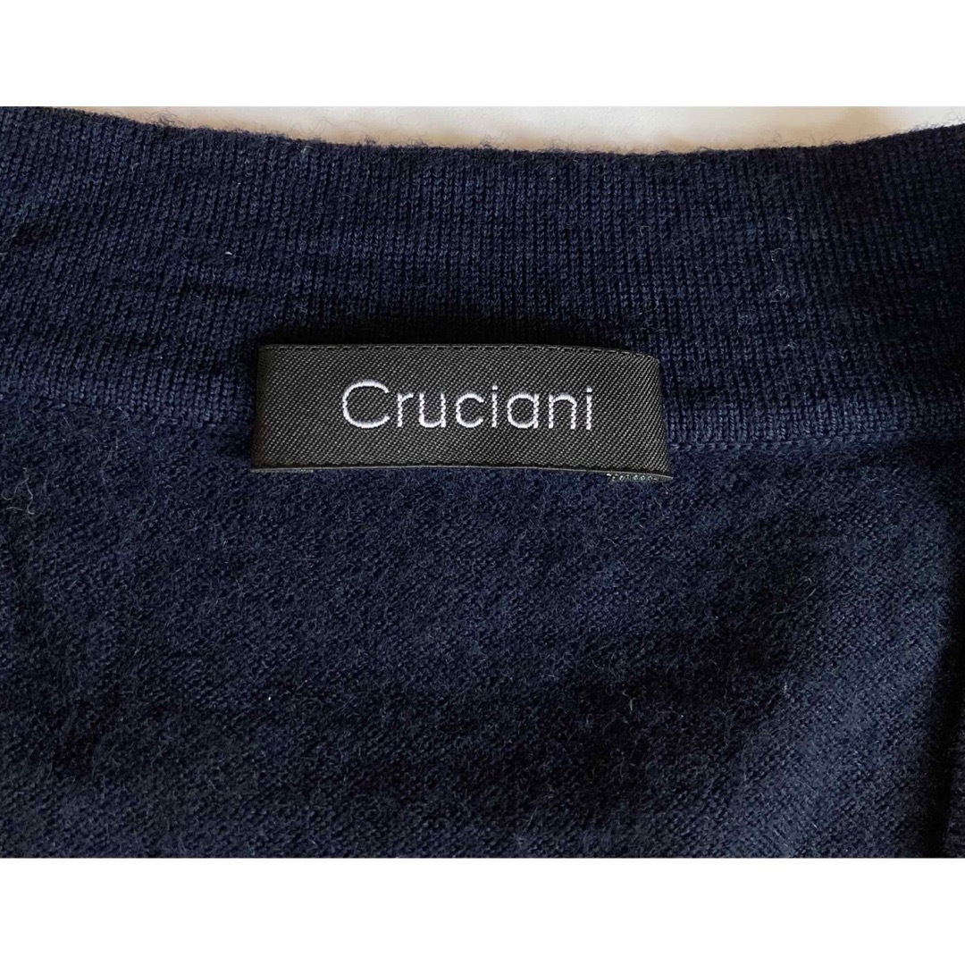 Cruciani イタリア製 ニットベスト 46 ネイビー