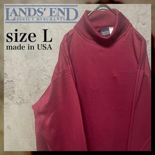 ランズエンド(LANDS’END)の【LANDS'END】Lsize 米国製 90s タートルネック 長袖 US古着(ニット/セーター)