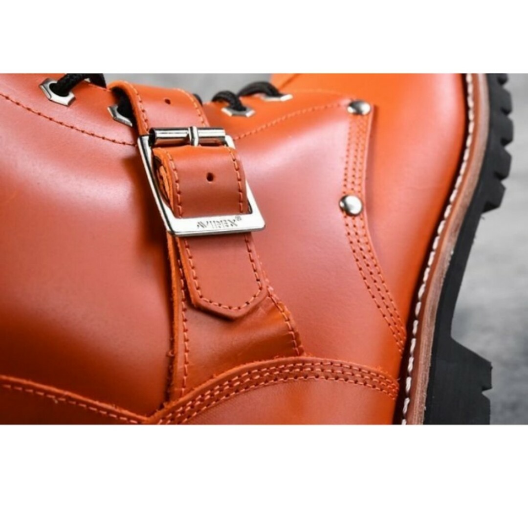 AVIREX(アヴィレックス)の【新品】3.8万円 AVIREX 本革 履きやすいサイドジップ ミリタリーブーツ メンズの靴/シューズ(ブーツ)の商品写真
