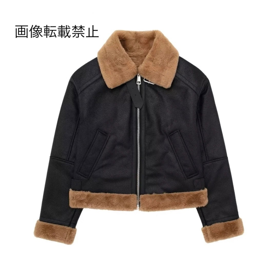 10月新作12418◆フェイクレザー ファージャケット コート