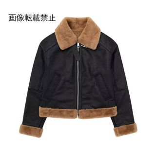 🤎10月新作🎻12418◆フェイクレザー ファージャケット コート(ムートンコート)