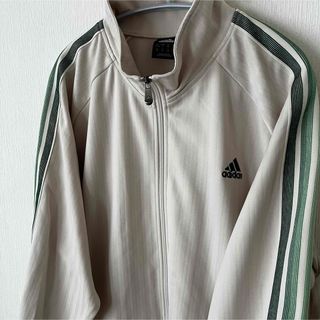 アディダス(adidas)のadidas ベージュ　トラックジャケット　ベージュ　グリーン(ジャージ)