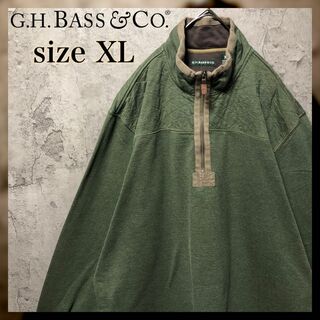 ジーエイチバス(G.H.BASS)の【G.H.BASS&CO】XLsize ハーフジップ スウェット US古着(スウェット)